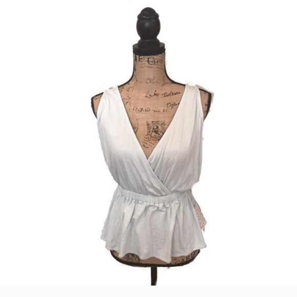 NWT Free People Heat Wave Surplice Peplum Tank Top - Picture 2 of 8